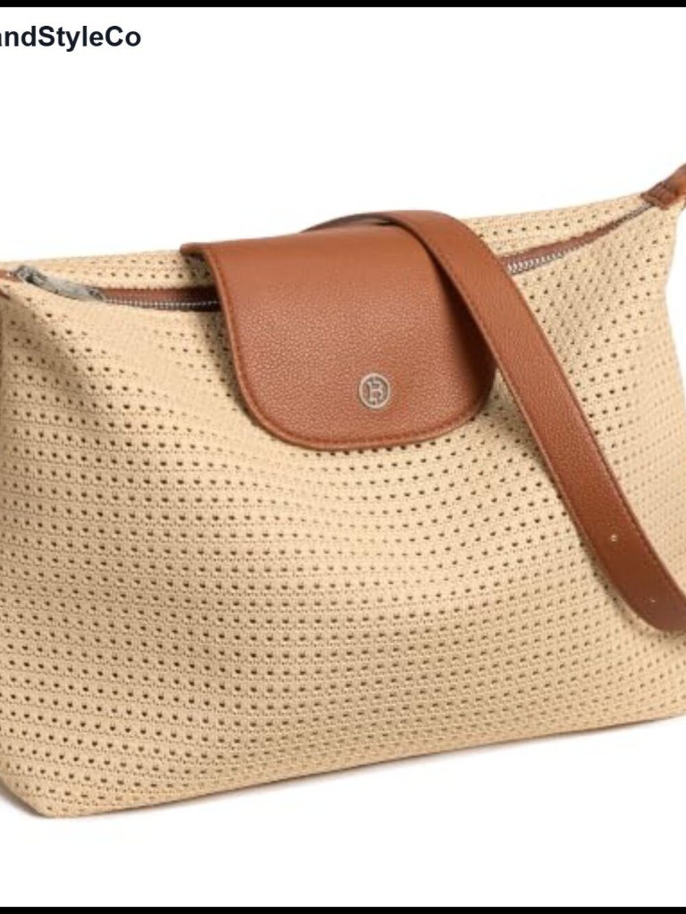 BOSTANTEN Crochet Hobo Bag Womens Summer Purse PU Leather Travel Shoulder Bag